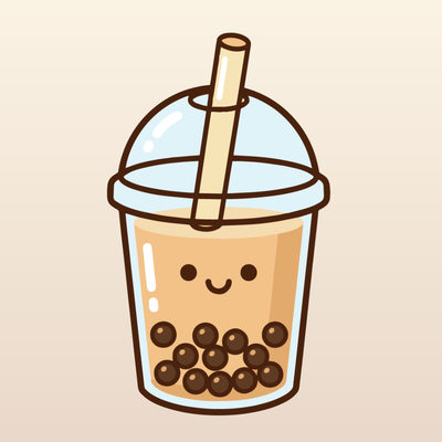 Boba tea character